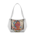 White Leather Tote Bag Save The Bees