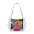 White Leather Tote Bag Summer Pattern