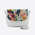 White Messenger Crossbody Leaves