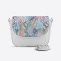 White Messenger Crossbody Vibrant purple