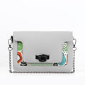 White Mini Embossed Chain Bag Shapes