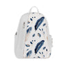 White Mixed Backpack Feathers