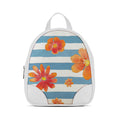 White O Mini Backpacks Floral Blue