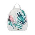 White O Mini Backpacks Leaf