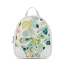 White O Mini Backpacks Mixed Color Leaf