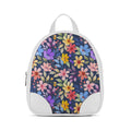 White O Mini Backpacks Purple Floral