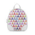 White O Mini Backpacks Rainbow triangles