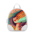White O Mini Backpacks Wavy Head