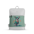 White Orbit Laptop Backpack Dog Hoodie