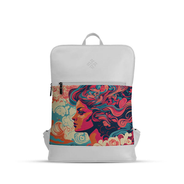 White Orbit Laptop Backpack Queen - CANVAEGYPT