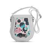 White Polygon Crossbags Colorful Circles - CANVAEGYPT
