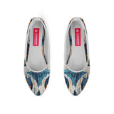 White Round Toe Shoe Blue circle - CANVAEGYPT
