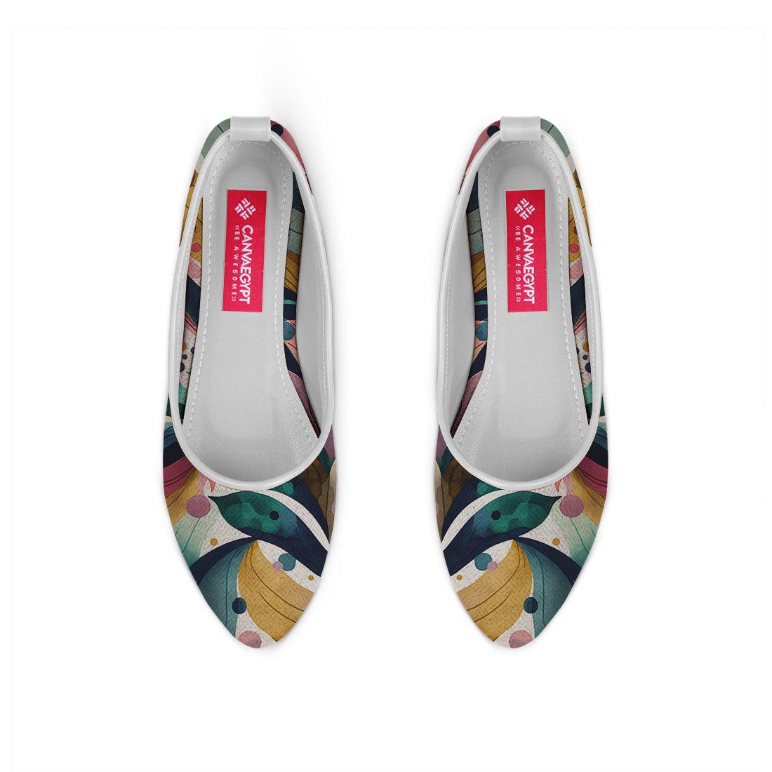White Round Toe Shoe Color Flow - CANVAEGYPT