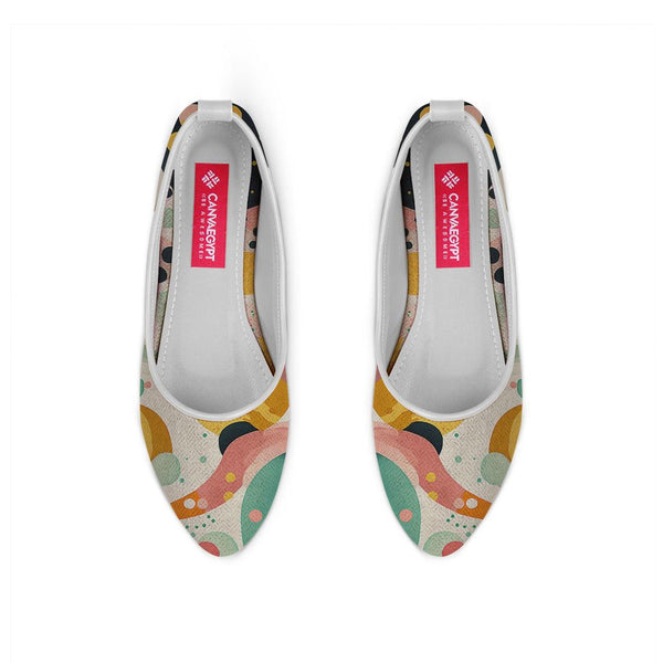 White Round Toe Shoe Dots - CANVAEGYPT