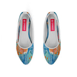 White Round Toe Shoe Electric blue - CANVAEGYPT