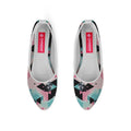White Round Toe Shoe Glowing