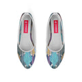 White Round Toe Shoe Iris