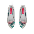 White Round Toe Shoe Leaf
