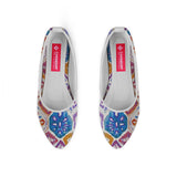 White Round Toe Shoe Mozaic - CANVAEGYPT