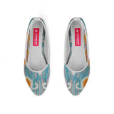 White Round Toe Shoe Purple blossom - CANVAEGYPT