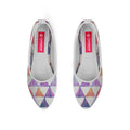 White Round Toe Shoe Rainbow triangles