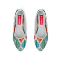 White Round Toe Shoe Rhombus sarong