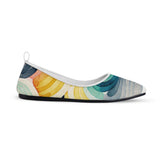 White Round Toe Shoe Scribbles - CANVAEGYPT