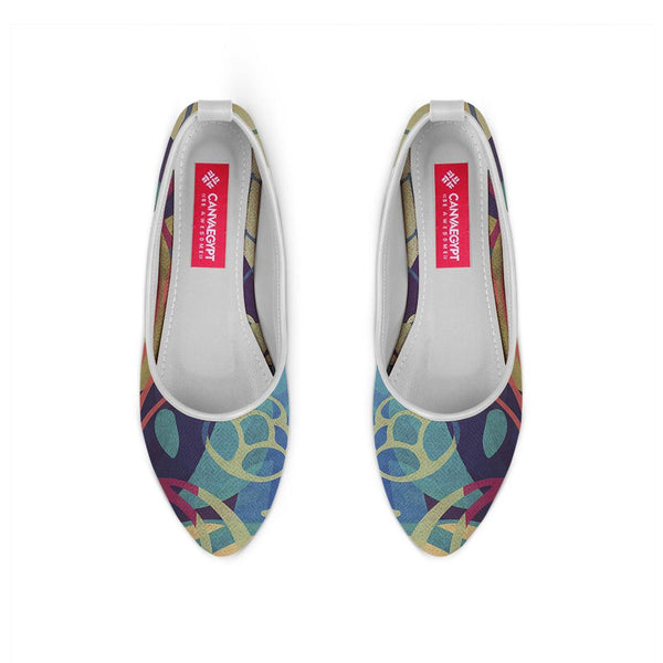 White Round Toe Shoe Sea Herbs - CANVAEGYPT
