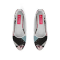 White Round Toe Shoe Sectioned