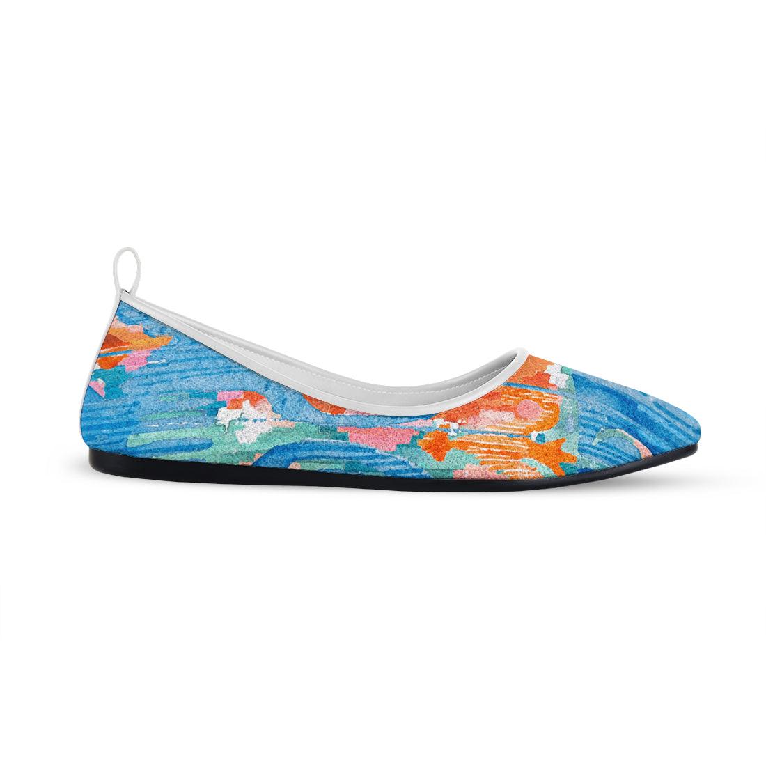 White Round Toe Shoe Electric blue - CANVAEGYPT