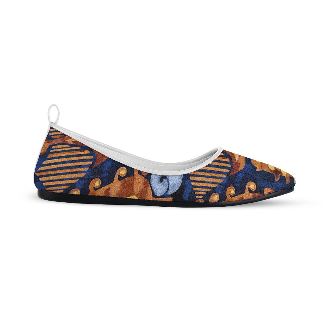 White Round Toe Shoe Gold garden - CANVAEGYPT
