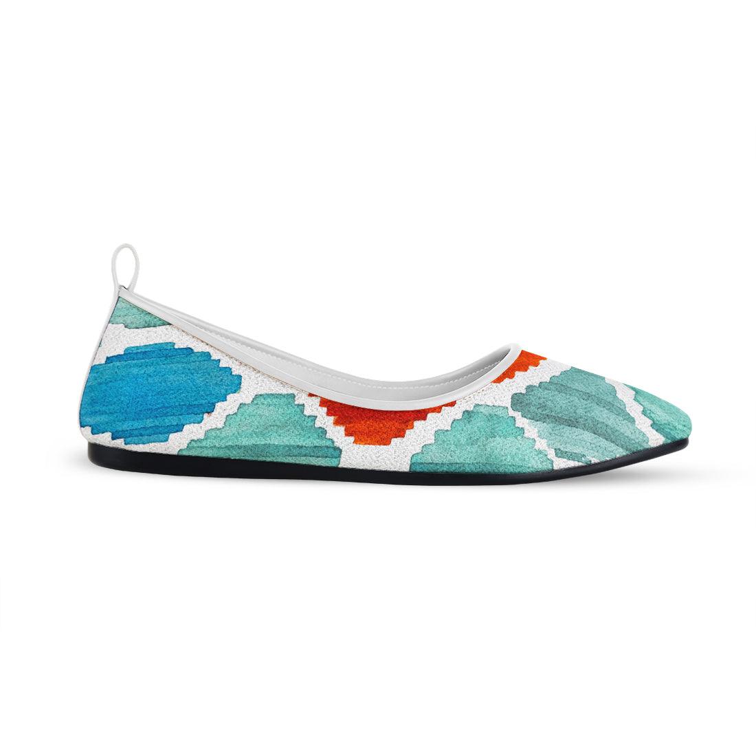 White Round Toe Shoe Rhombus sarong - CANVAEGYPT