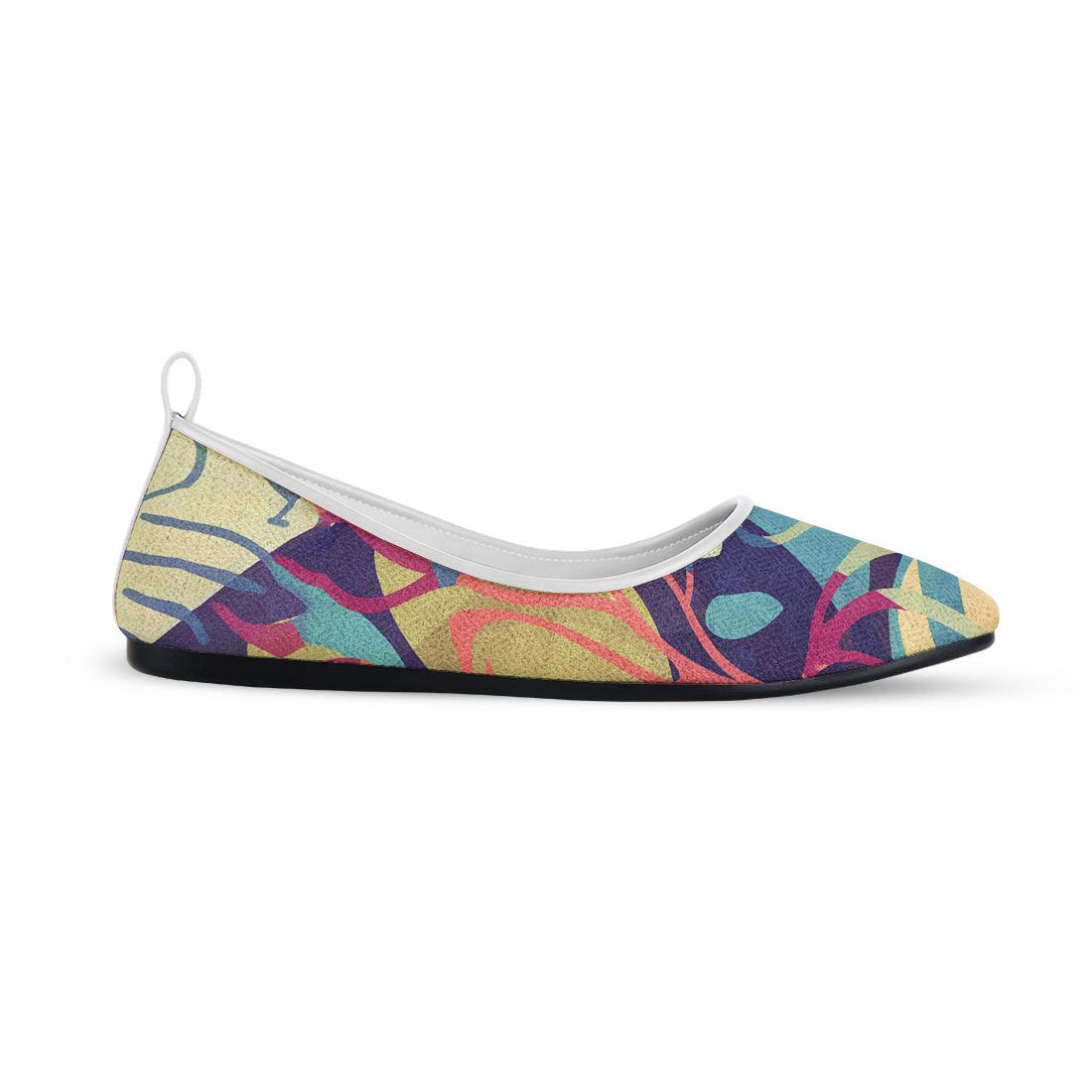 White Round Toe Shoe Sea Herbs - CANVAEGYPT