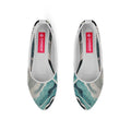 White Round Toe Shoe Waves