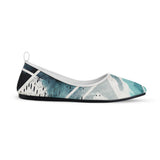White Round Toe Shoe Waves - CANVAEGYPT