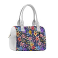 White Speedy Bag Purple Floral