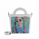 White Top Handle Handbag Lilac locks - CANVAEGYPT
