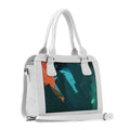 White Travel Hobo Bag Abstract