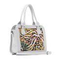 White Travel Hobo Bag African Spotted