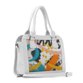 White Travel Hobo Bag Art