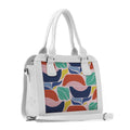 White Travel Hobo Bag Blooming Pink