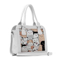 White Travel Hobo Bag Cute Pets