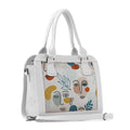 White Travel Hobo Bag Faces