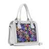 White Travel Hobo Bag Floral
