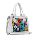White Travel Hobo Bag Garden Art