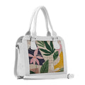 White Travel Hobo Bag Leafs