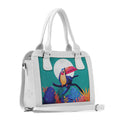 White Travel Hobo Bag Tropcial Bird