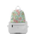 White Vivid Backpack Flowers Abstract