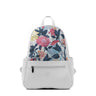 White Vivid Backpack Flowers Art