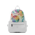 White Vivid Backpack Watercolor Pattern